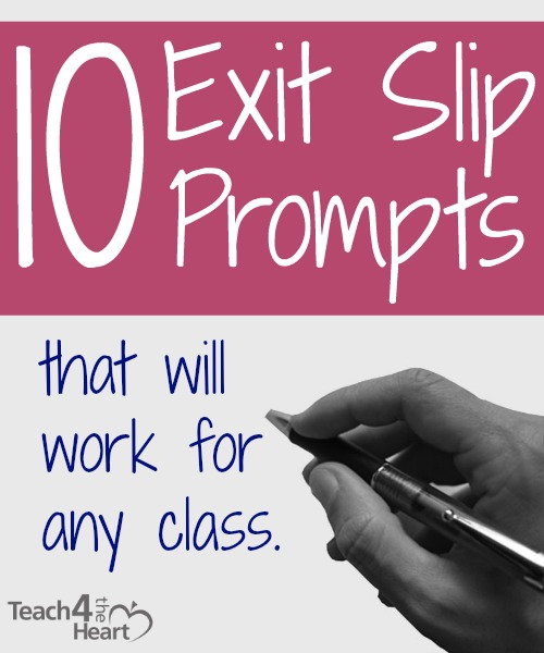 10 exit slip prompts