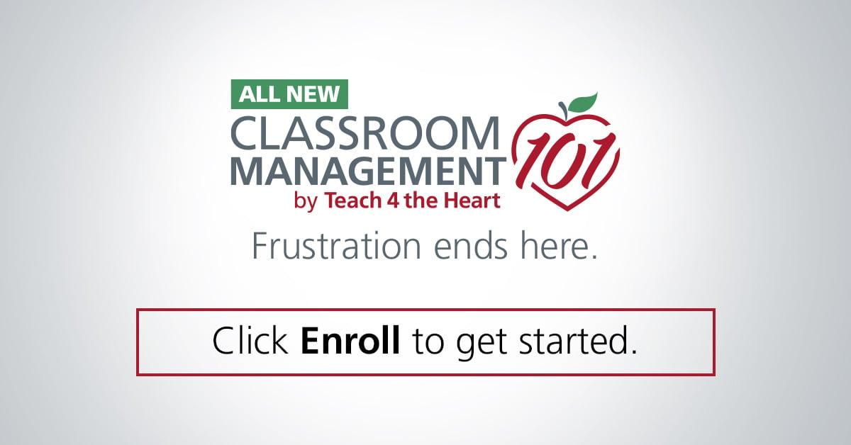 Classroom Management 101 by Teach 4 the Heart. Frustration ends here. Click Enroll to get started.