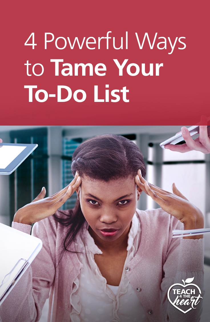 Learn how to make your to-do list more manageable with these tips from Teach for the Heart! We'll show you how to treasure, trash, trim or transfer items on your list so that you can make sure you have time for what's most important.